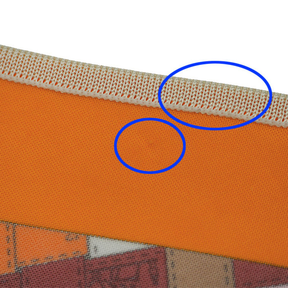 HERMES Hermes Carre Pointe Bolduk Silk Jersey Triangle Scarf Orange Large Siz... - Picture 4 of 9